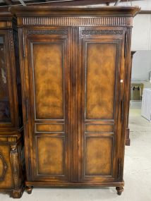 Large Antique Reproduction Double Door Armoire