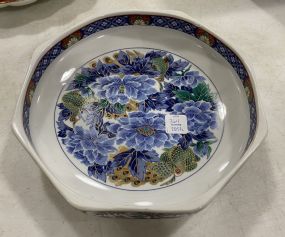 Porcelain Oriental Bird and Floral Bowl