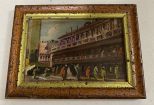 Vintage Painting of Street On Board