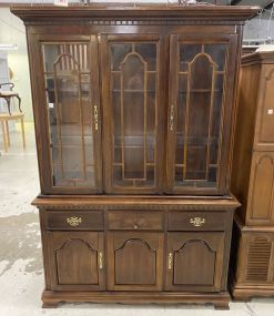 Cherry Two Piece China Cabinet