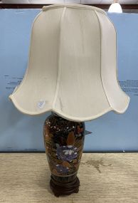 Hand Painted Porcelain Floral Lamp