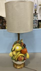 Fruit Basket Porcelain Table Lamp