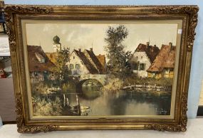 Reproduction of Eric Paulson Painting of Village