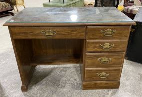 Pressed Wood Oak Kneehole Desk