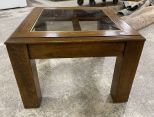 Vintage Oak Square Side Table