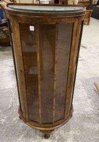 Vintage Demilune Curio Cabinet