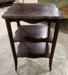 Mahogany Three Tier Side Table