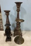 Four Decorative Candle Sticks