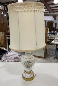 White Glass Vase Lamp
