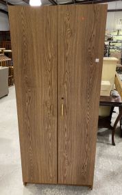 Pressed Wood Oak Finish Storage Cabinet
