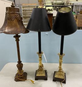Three Candle Stick Lamps