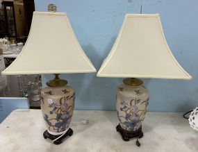 Pair of Oriental Ceramic Vase Lamps