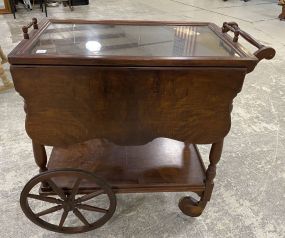 Vintage Mahogany Serving Tea Cart