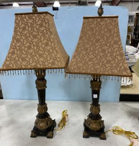 Pair of Candle Stick Style Lamps