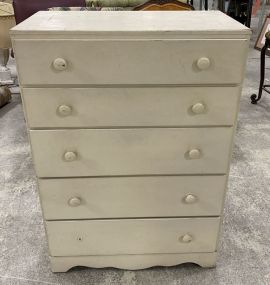 Hand Crafted White Chest of Drawers