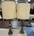 Pair of Brass Lamps