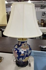 Hand Painted Floral Lamp