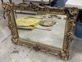 Antique Reproduction Plastic Gold Gilt Mirror