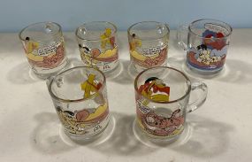 Set of 6 McDonald's Garfield Cups
