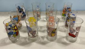 12 Vintage Collectors Drinking Glasses