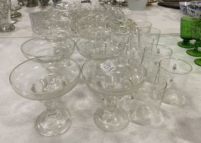Set of Vintage Schott Mainz Jena Glasses and Set of Margarita Glasses