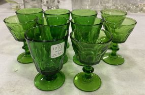 Set of Green Depression Glasses
