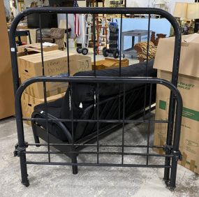 Black Painted Metal Bed Double 52