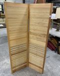 Two Panel Wood Screen