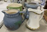 Group of Assorted Porcelain Pitchers and Ice Bucket