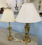 Two Brass Table Lamps