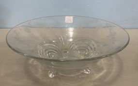 Etched Crystal Console Bowl