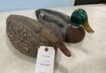 Two Vintage Foam Duck Decoy