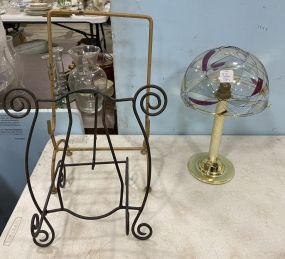 Two Picture Stands, and Decorative Glass Decor