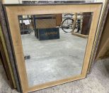 Modern Framed Beveled Mirror