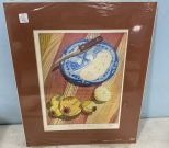 Blue Plate with Onions by O'Neil 1990 Print