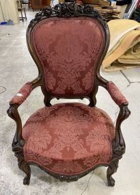 Beautiful 19th Century Victorian Ornate Carver Parlor Chair