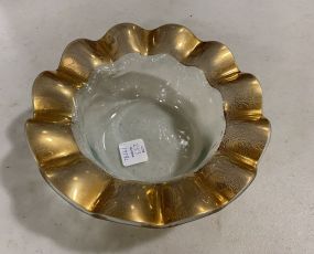 Annie Glass Gold Cuffle Wine Coaster