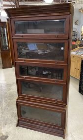 Mahogany Five Stack Barrister Bookcase