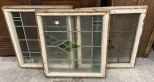 Three Stained Glass Window Panels