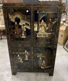Black Lacquer Oriental Cabinet
