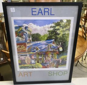 Earl Shop Wyatt Waters Signed Print