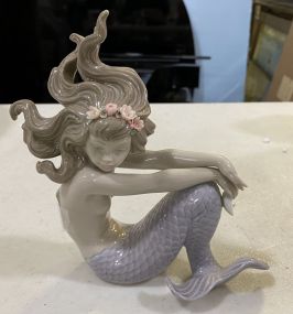 Lladro K-10 O Porcelain Mermaid Figurine