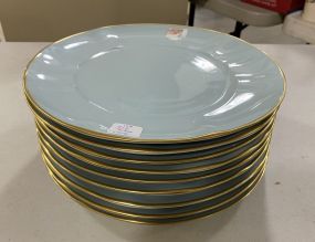 Set of 9 Anna Weatherley Powder Blue Dinner Plate