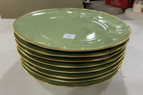 Set of 8 Anna Weatherley Mint Green Dinner Plates