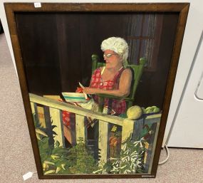 Brock Loper Painting of Lady on Porch