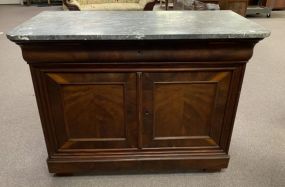 Antique Empire Style Marble Top Server