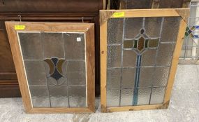 Two Stained Glass Window Panels