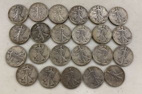 23 1930's-40's Walking Liberty Half Dollars