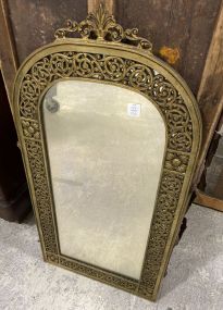 Vintage Ornate Metal Wall Mirror