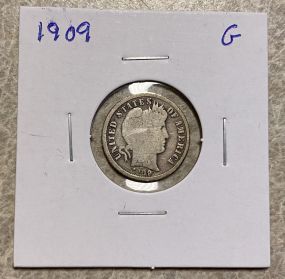 1909 Barber Dime